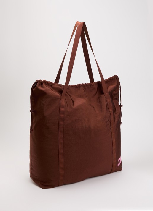 American Vintage Vidow shopper met logo - achterkant 4 bruin