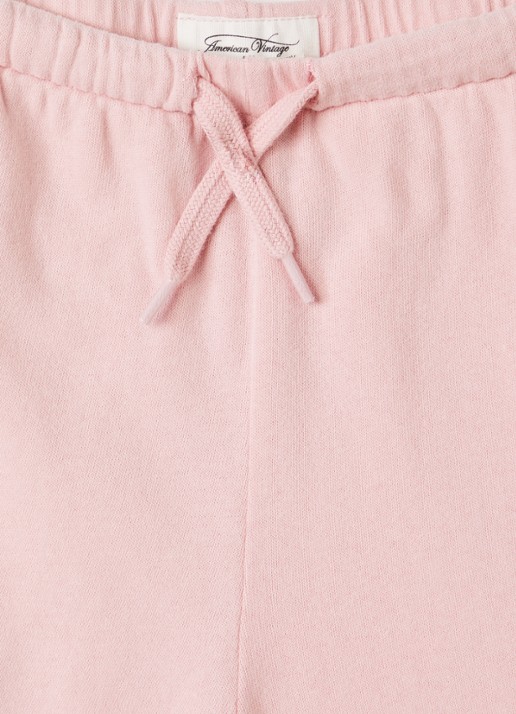 American Vintage Yko wide fit joggingbroek met logo - detail roze