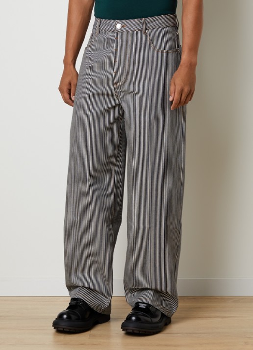 AMI Paris Balloon fit jeans met streepprint