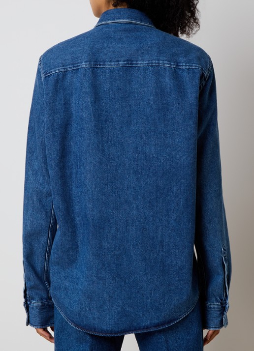AMI Paris Blouse met logo - achterkant indigo