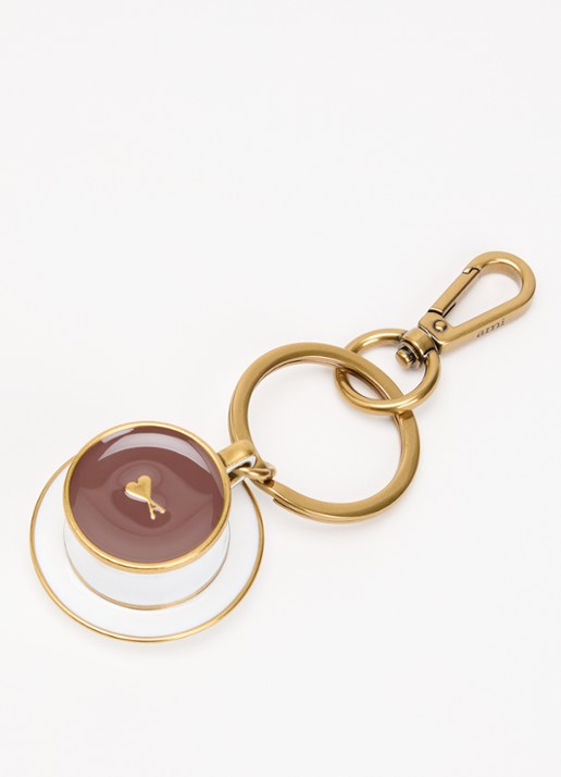 AMI Paris Coffee Cup sleutelhanger - voorkant wit
