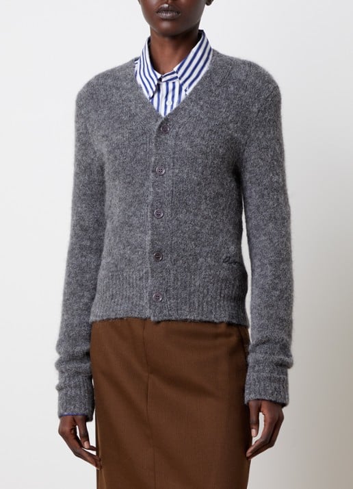 AMI Paris Fijngebreid vest in alpaca wolblend