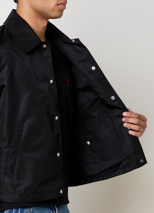 AMI Paris Jack met logo en steekzakken - detail 2 zwart