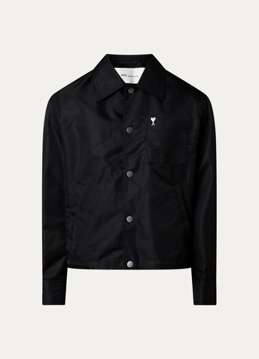 AMI Paris Jack met logo en steekzakken - voorkant 5 zwart