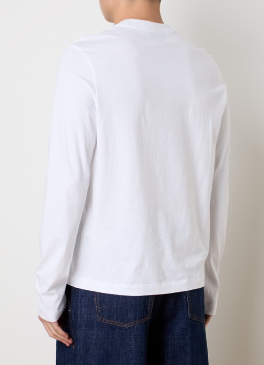 AMI Paris Longsleeve met logoborduring - achterkant 5 wit
