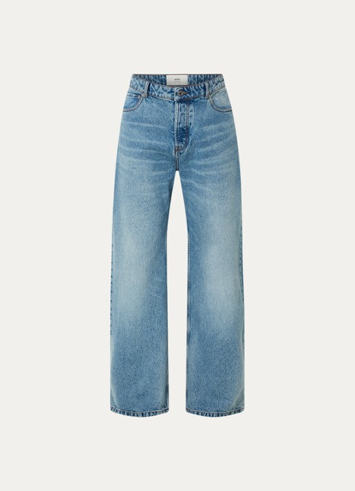 AMI Paris Loose fit jeans met medium wassing - voorkant 2 indigo