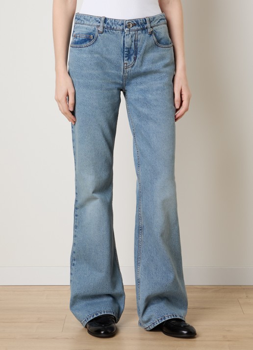 AMI Paris Mid waist bootcut jeans met ritszakken
