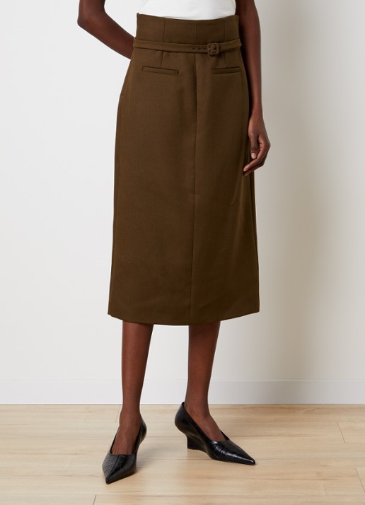 AMI Paris Midi kokerrok met paspelzakken