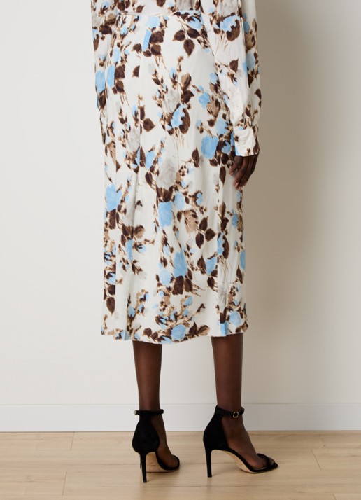 AMI Paris Midi rok met print - achterkant 3 creme