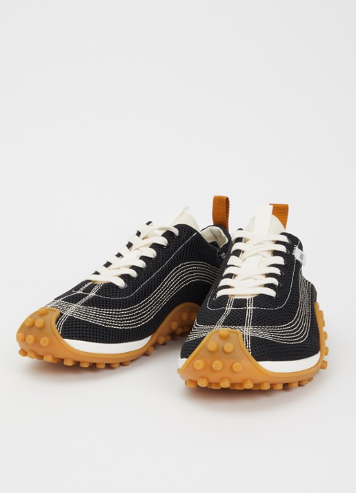 AMI Paris Mirage sneaker met schapenleren details - detail 2 zwart