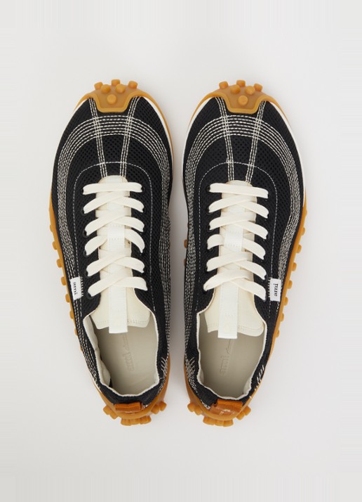 AMI Paris Mirage sneaker met schapenleren details - detail 3 zwart