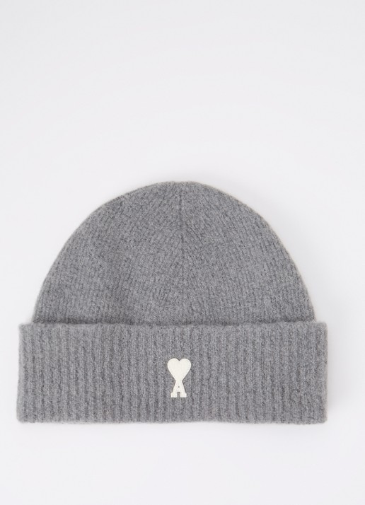 AMI Paris Muts in alpaca wolblend met logoborduring