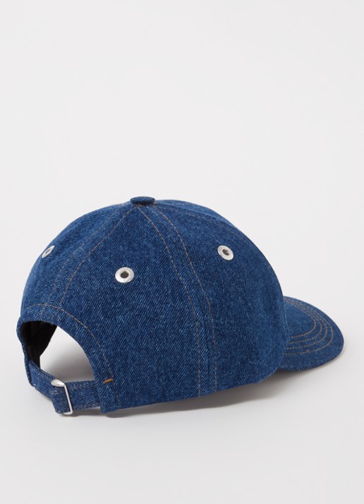 AMI Paris Pet met logoborduring - detail 2 denim