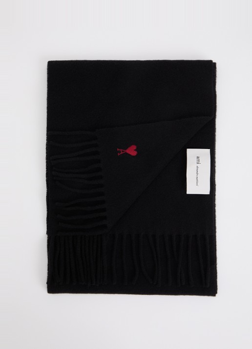 AMI Paris Quota sjaal van wol 190 x 26 cm