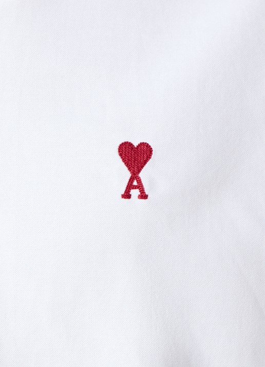 AMI Paris Regular fit overhemd met logo - detail 3 wit