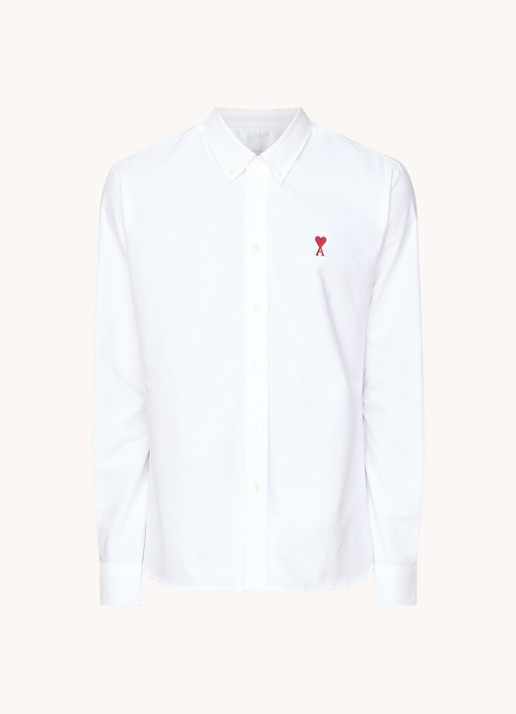 AMI Paris Regular fit overhemd met logo - voorkant 4 wit