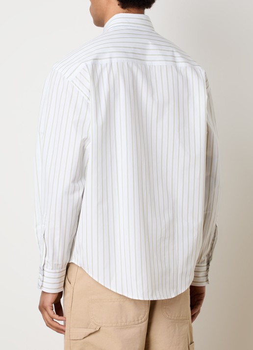 AMI Paris Regular fit overhemd met streepprint - achterkant 5 wit