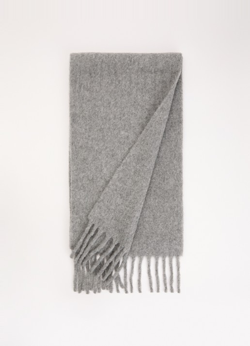 AMI Paris Sjaal in alpaca wolblend 260 x 35 cm - voorkant 3 grijs