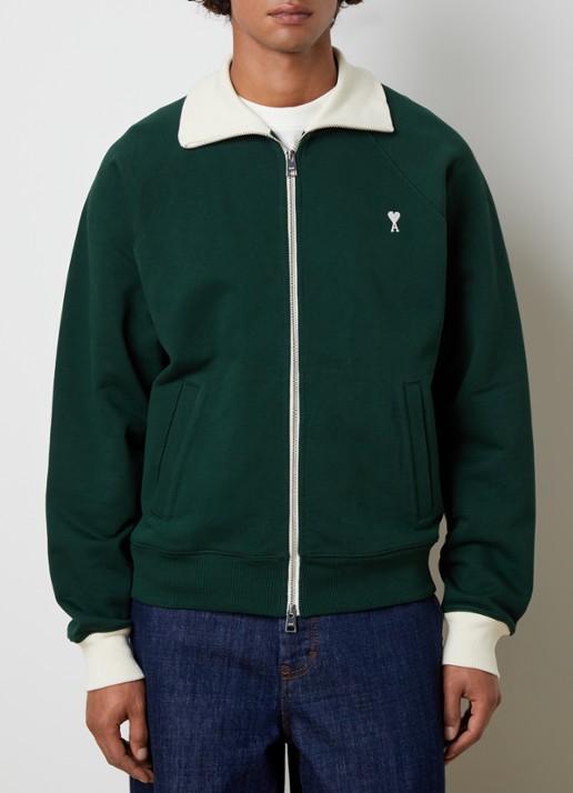 AMI Paris Sweatvest met logo en steekzakken