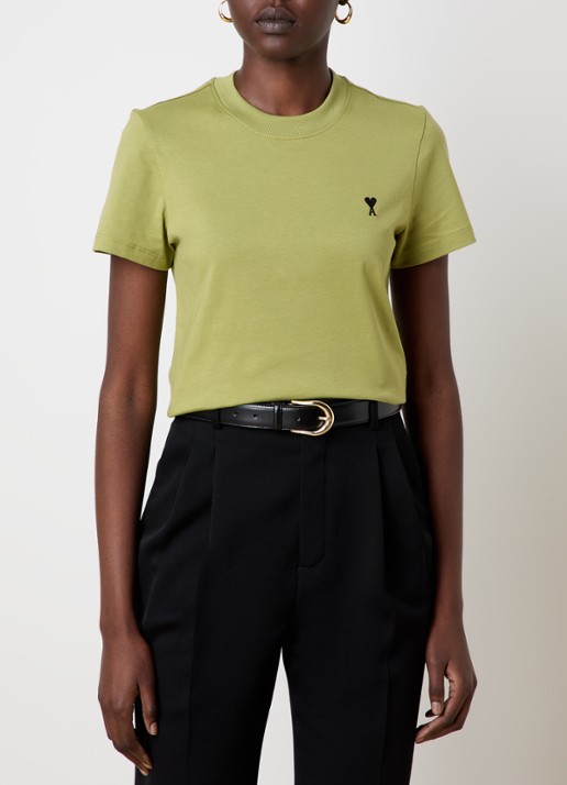 AMI Paris T-shirt met logoborduring