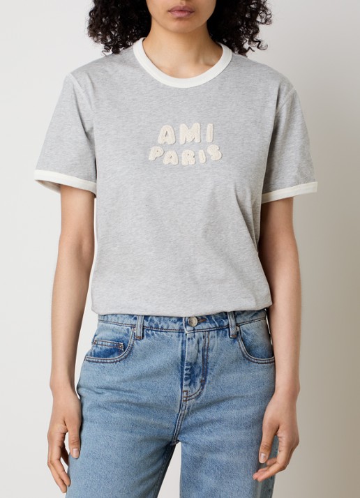AMI Paris T-shirt met logoborduring