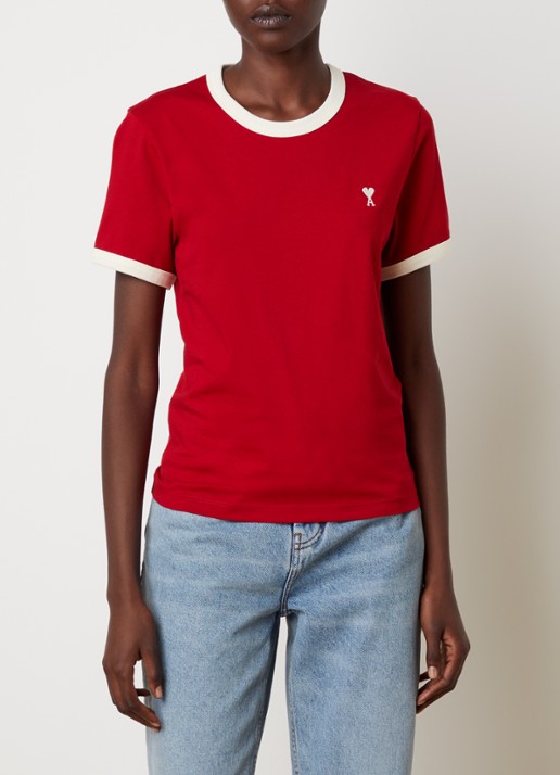 AMI Paris T-shirt met logoborduring