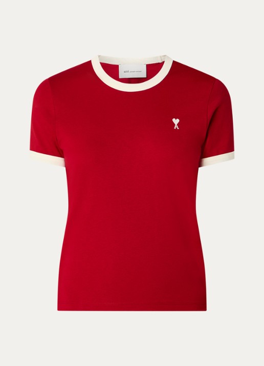 AMI Paris T-shirt met logoborduring