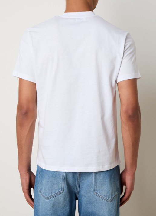 AMI Paris T-shirt met logoborduring - achterkant 5 wit