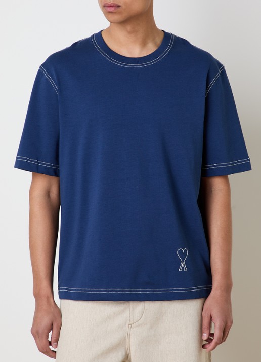 AMI Paris T-shirt met logoborduring