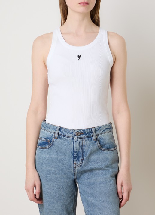 AMI Paris Tanktop met logoborduring