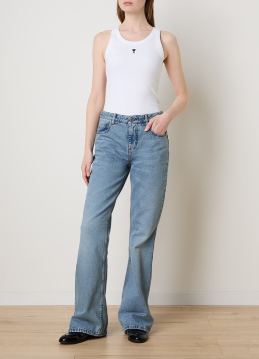 AMI Paris Tanktop met logoborduring - voorkant 4 wit