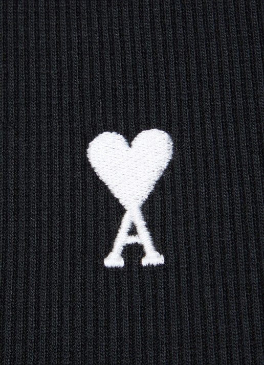 AMI Paris Tanktop met logoborduring - detail 2 zwart