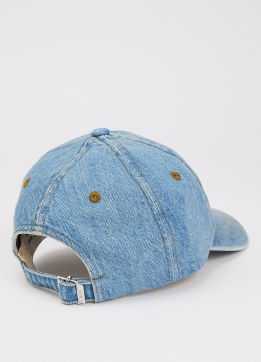 AMI Paris Tobacco pet van denim met logoborduring - detail blauw