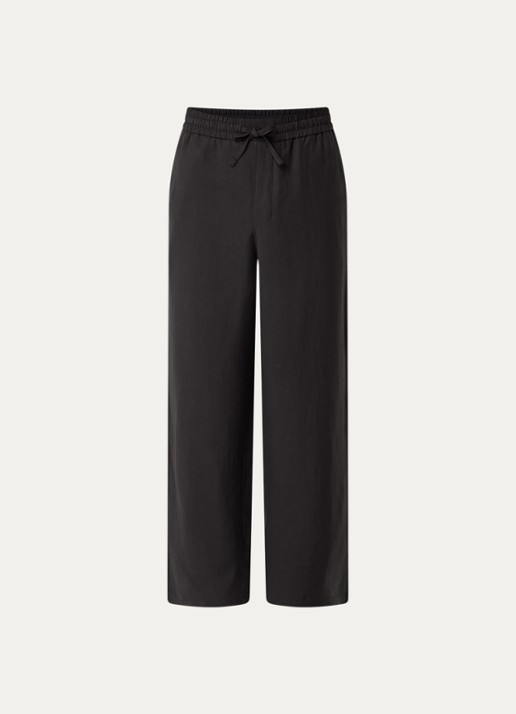 AMI Paris Wide fit broek in linnenblend met steekzakken