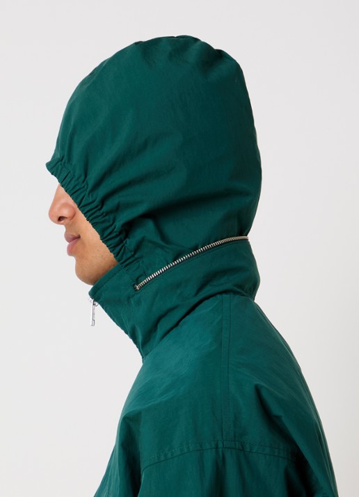 AMI Paris Windjack met opbergbare capuchon - detail 6 groen