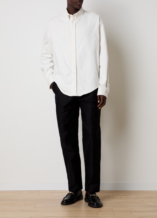 AMI Paris Worker straight fit pantalon met steekzakken - voorkant 6 zwart