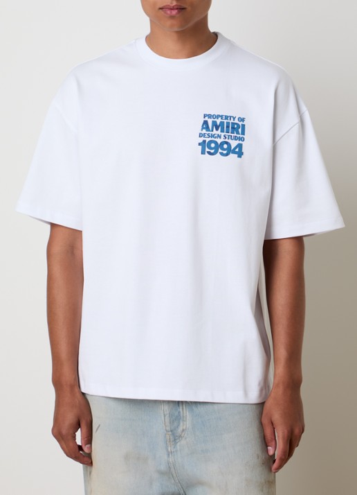 AMIRI 1994 T-shirt met logo- en backprint - achterkant wit