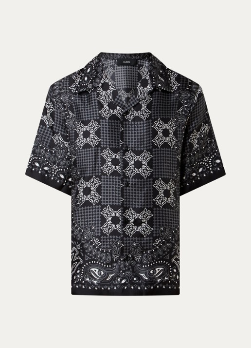 AMIRI Check regular fit overhemd met print - voorkant 2 zwart