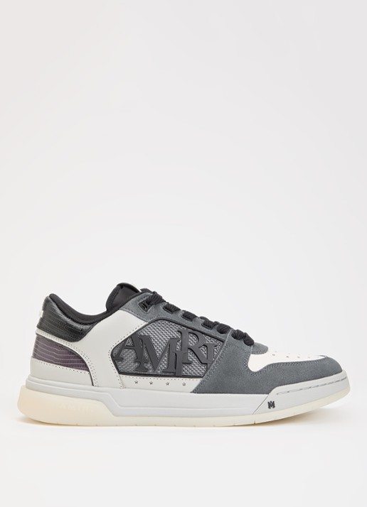AMIRI Classic Low sneaker van leer met details van suède - voorkant 5 zwart