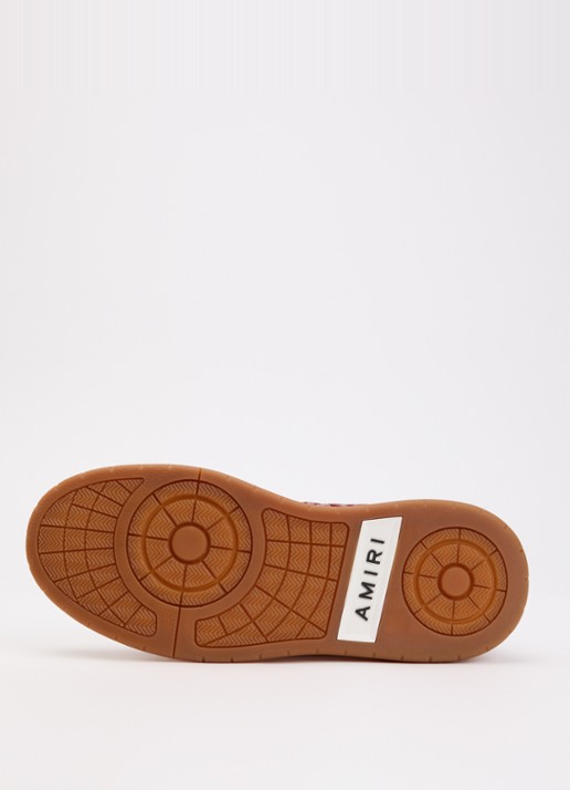 AMIRI Classic Low sneaker van leer met logo en details van mesh  - detail 5 donkerrood