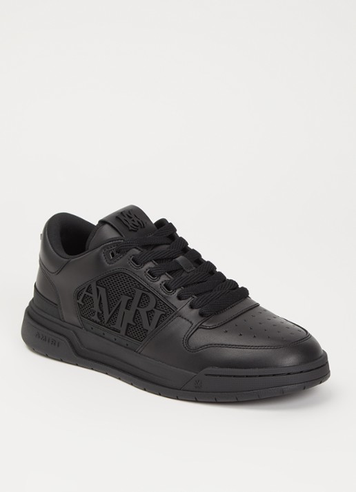 AMIRI Classic Low sneaker van leer met logo - voorkant 2 zwart