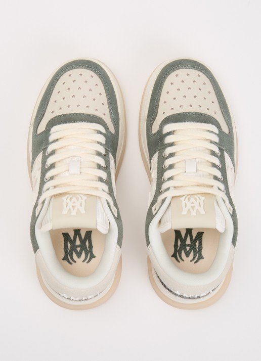 AMIRI Glitter Classic sneaker met suède details - detail 2 olijfgroen