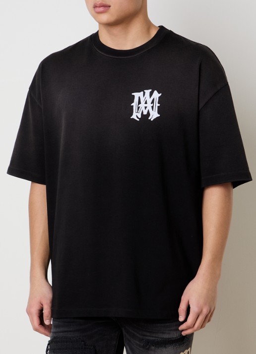AMIRI Hollywood T-shirt met logoborduring - achterkant zwart