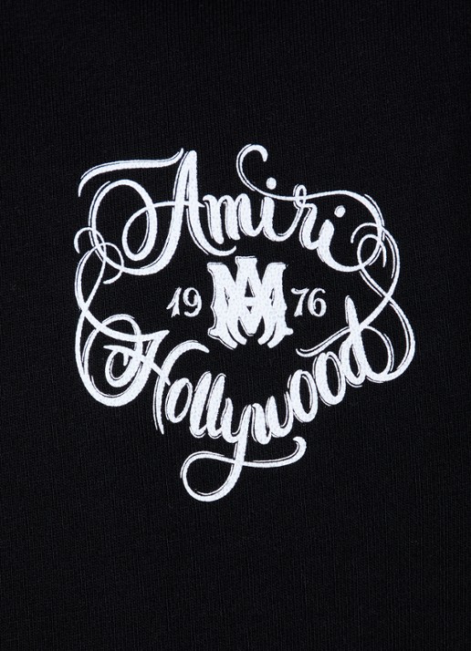 AMIRI Hoodie met logo- en backprint - detail 6 zwart