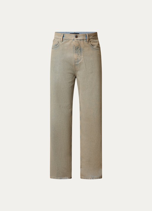 AMIRI Loose fit jeans met verwassen afwerking en steekzakken - voorkant indigo