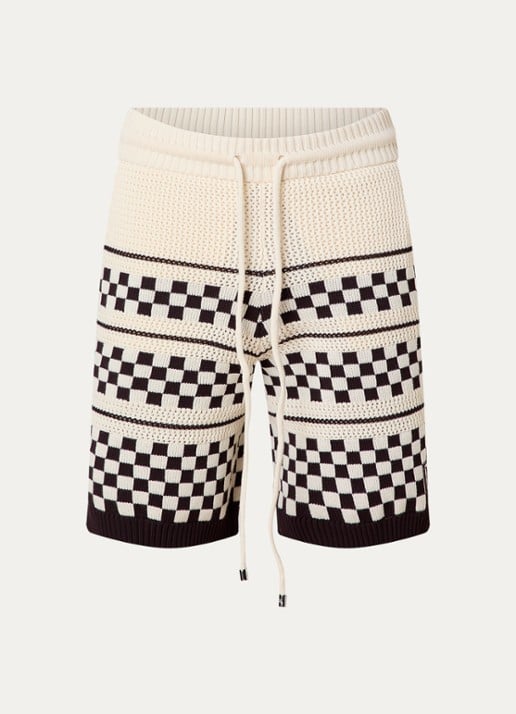 AMIRI Loose fit korte broek in wolblend met ruitdessin