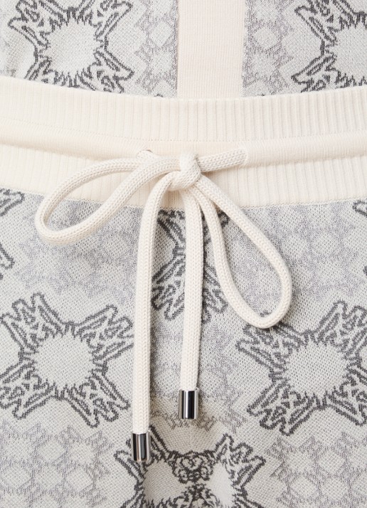 AMIRI Loose fit korte broek met logoborduring - detail 3 beige
