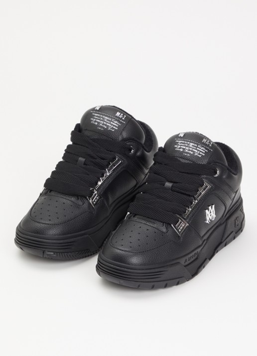 AMIRI MA-1 sneaker van leer met metallic details - detail 3 zwart