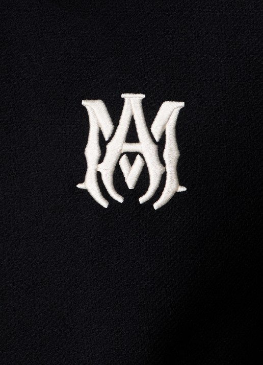 AMIRI Ma Band baseball jack in wolblend met steekzakken - detail 6 zwart
