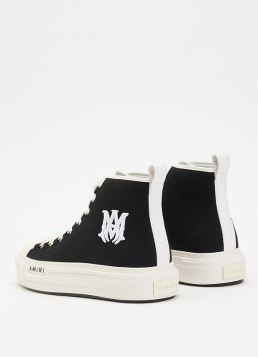 AMIRI MA Court Hi sneaker van canvas met details van leer - achterkant zwart